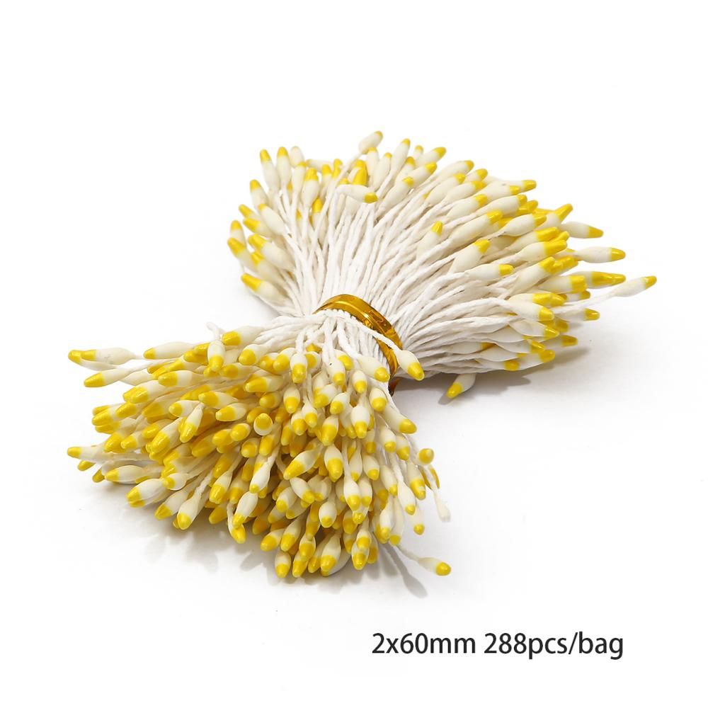 Yellow Artificial Flowers Fruit Cherry Stamen Berries Bundle DIY Cake Christmas Wedding Party Gift Box Wreaths Home Decoration