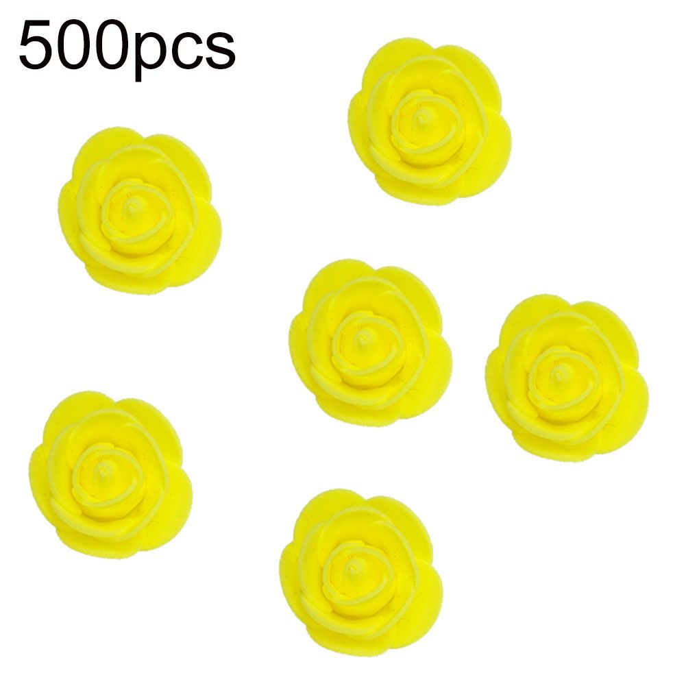 500Pcs 3.5cm PE Foam Rose Artificial Flower DIY Bear Doll Wedding House Decor(null)