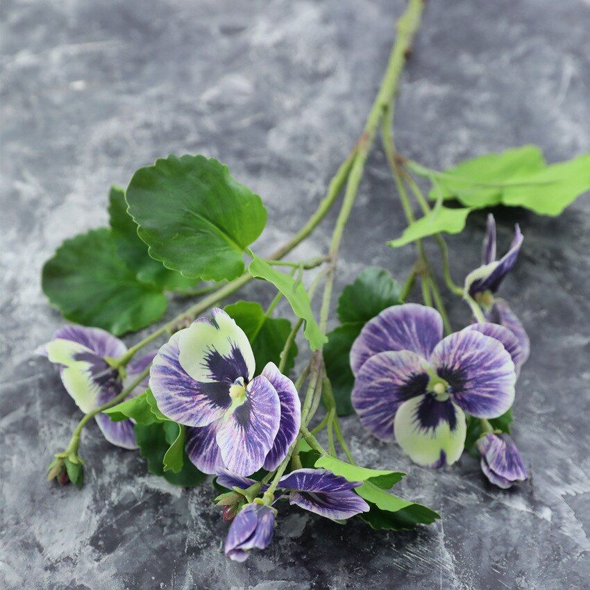 Artificial Flowers 3D Tape Pansy Fake Flowers Home Decoration Potted Planting Highend Flower Materials Phalaenopsis Orchid