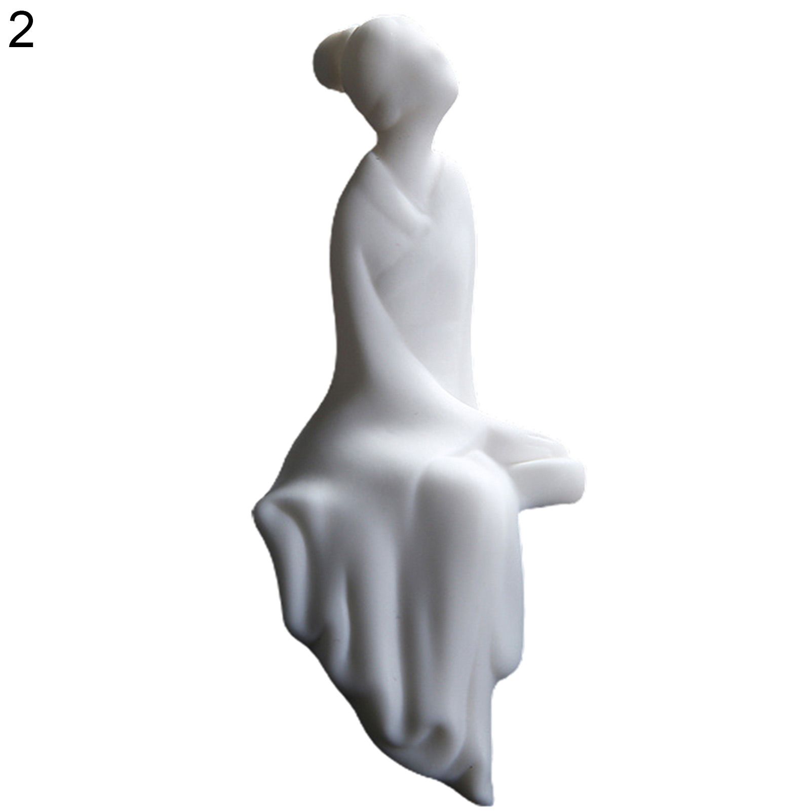 Miniature Woman Figurines Anti-wear Exquisite Imitated Ceramic Women Sculptures