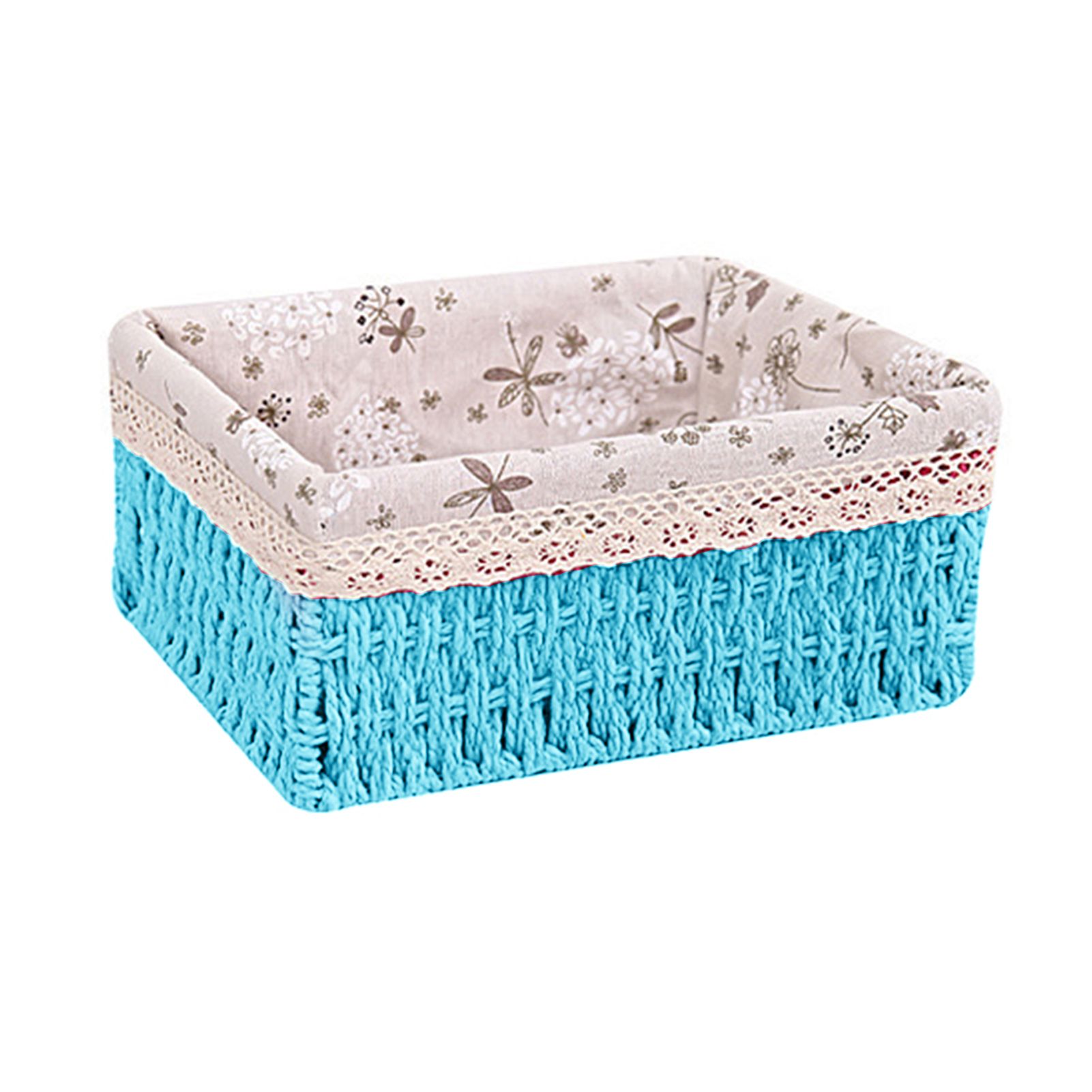 Storage Basket Eco-friendly Wear Resistant Fabric Anti-deform Rattan Organizer Basket for Home