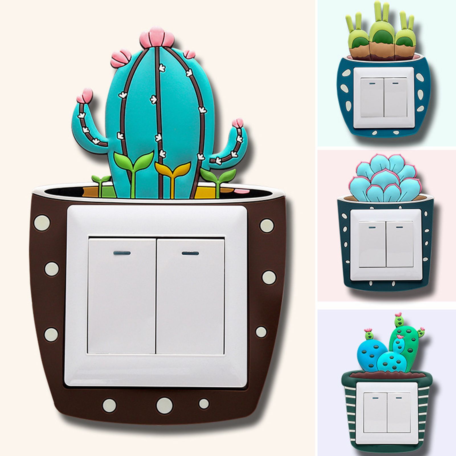 PVC Sticker Tear-resistant Removable Cartoon Switch Sticker
