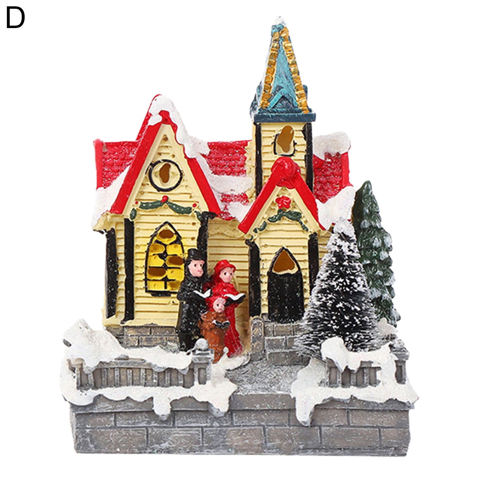House Ornament Eco-friendly LED Lighted Christ Village House
