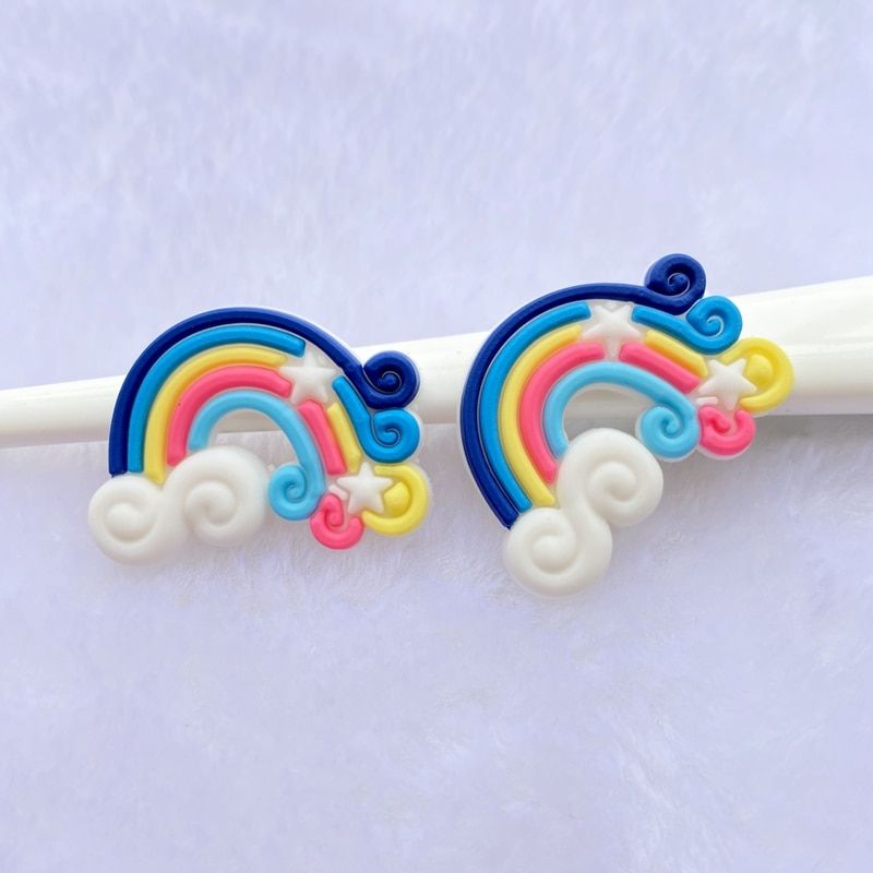 10/20pcs Cute RainPVC Flexible Glue Flat Back DIY Scrapbook Embellishment Phone Craft Decoration F40