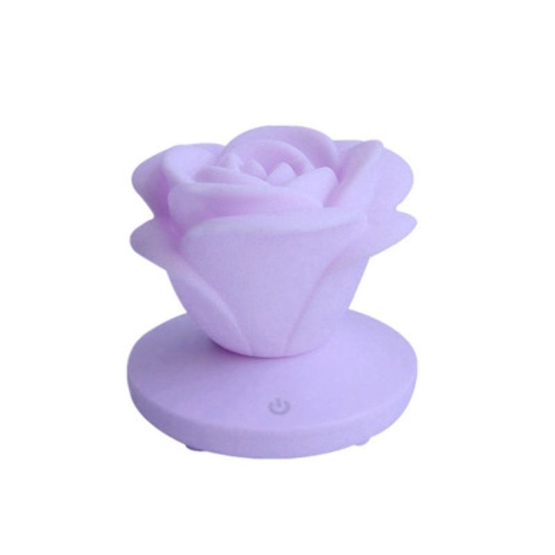 USB Charging Rose Night Lamp Three Gear Press Romantic Desk Lamp LED Silicone Atmosphere Lamp Valentine's Day Gift