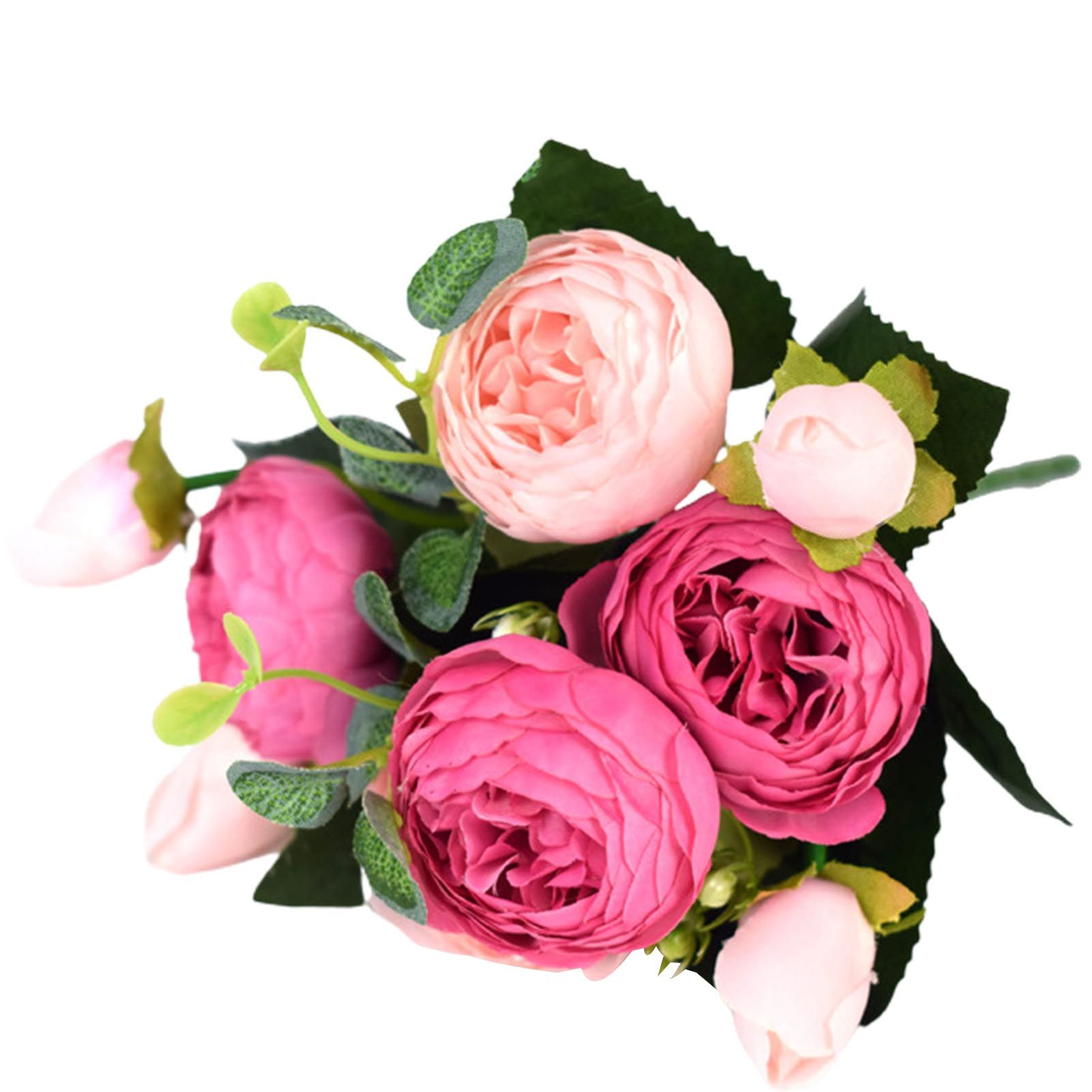 Artificial Flower 5 Heads Delicately Cut Artificial Flower