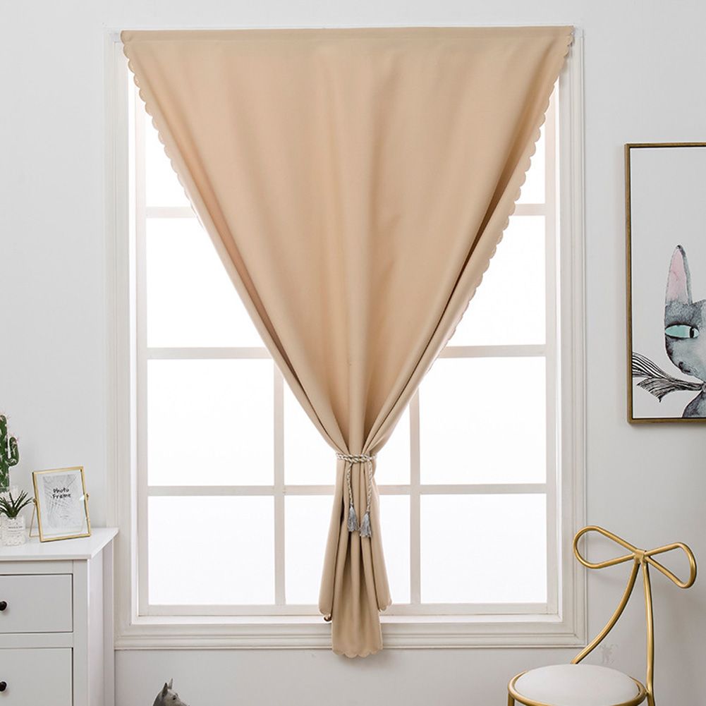 Yfashion Free Punching Blackout Curtains with Magic Sticker for Living Room Bedroom Window Wall Door Shading