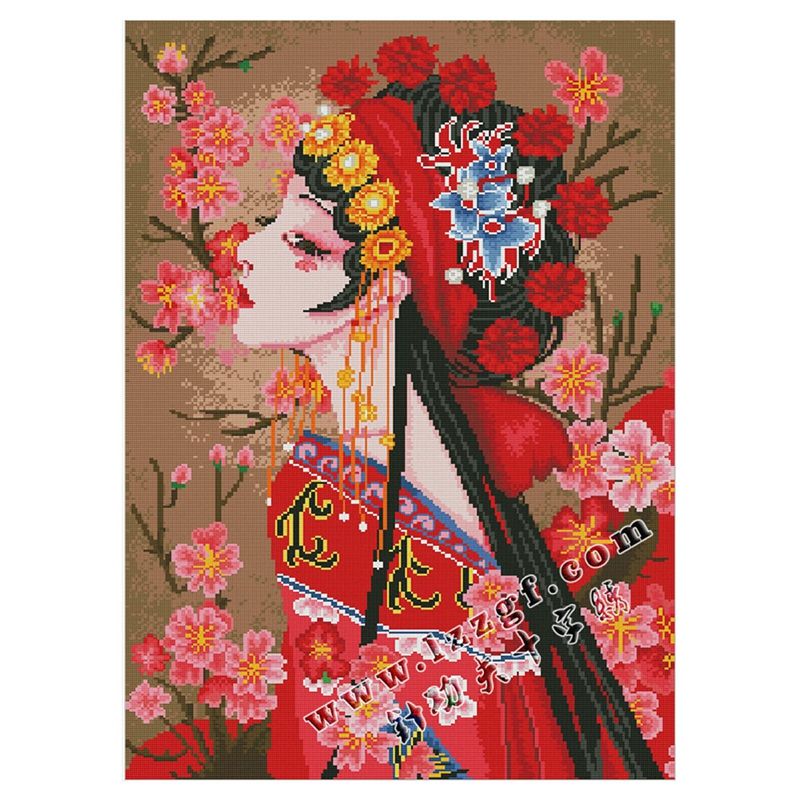 Cross Stitch Stamped Kits Printed Embroidery Cloth Needlepoint Kits Easy Patterns for Hua Dan 11CT