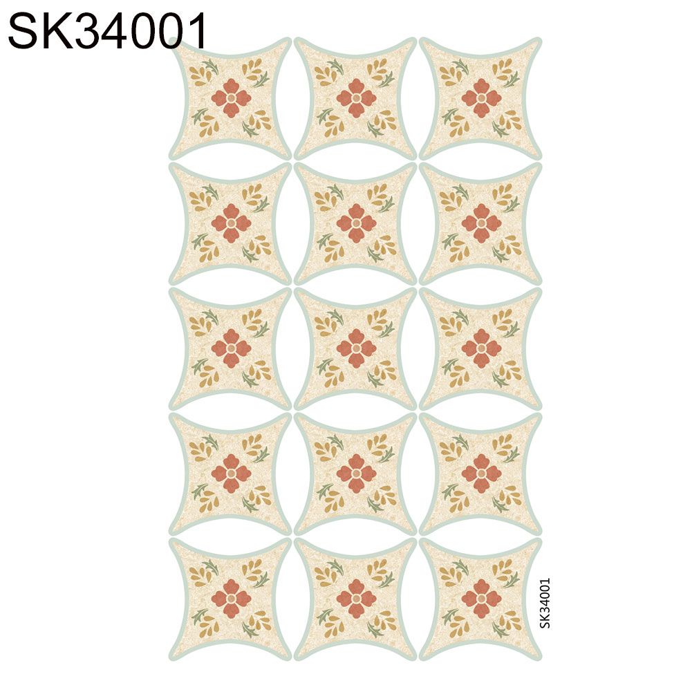Self-adhesive PVC Waterproof Wall Floor Tile Diagonal Sticker