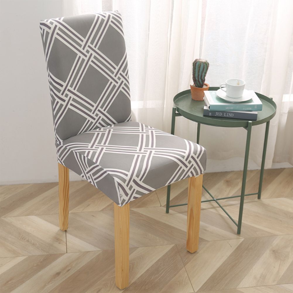 GC 4 pcs/set Home Chair  Cover Hotel Chair Package Cover One-piece Elastic Chair Shell For Office Computer Chair color:Deep in love size:Chair cover