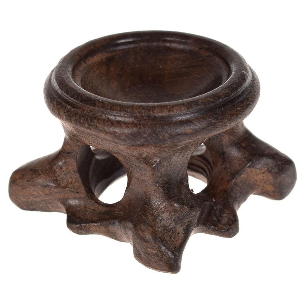 Wood Display Stand Base For Crystal Ball Sphere  Stone Decoration Crafts Figurines Miniatures Crystal Ball Holder Bracket