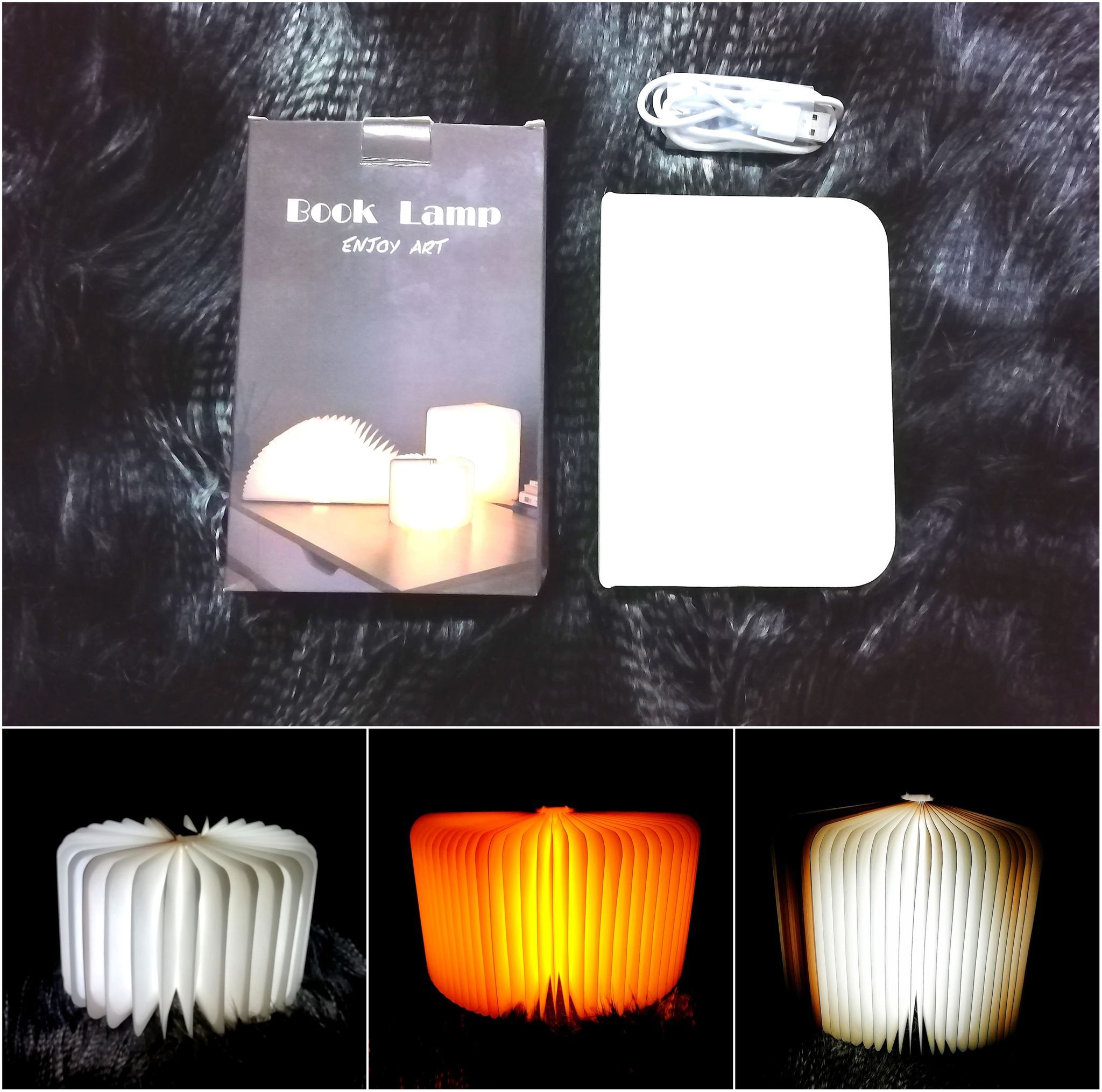 ⭐⭐⭐Mini 3 Color change in 1 Folding Book Lamp China