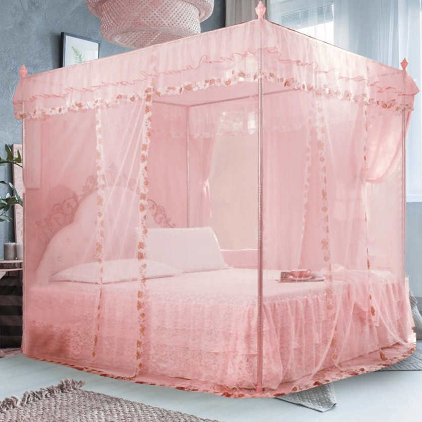3Side Openings Mosquito Net Luxury Princess Lace Canopy Netting Bedding