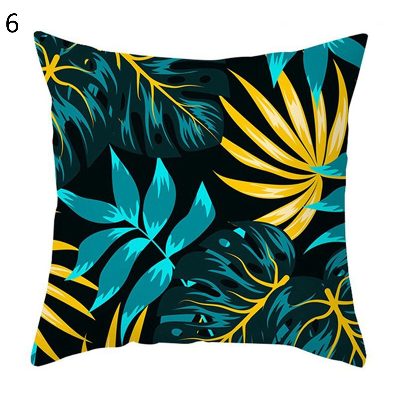 Throw low Cover Easy Use Tropical Palm Leaves Cushion Throw Cover