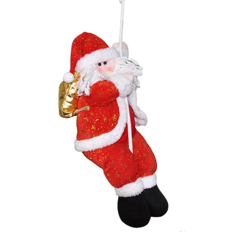 Rope Climbing Santa Claus Ornaments Are Used to Decorate Gardens, Indoors and Outdoors, Shopping Malls, Etc. (36CM)