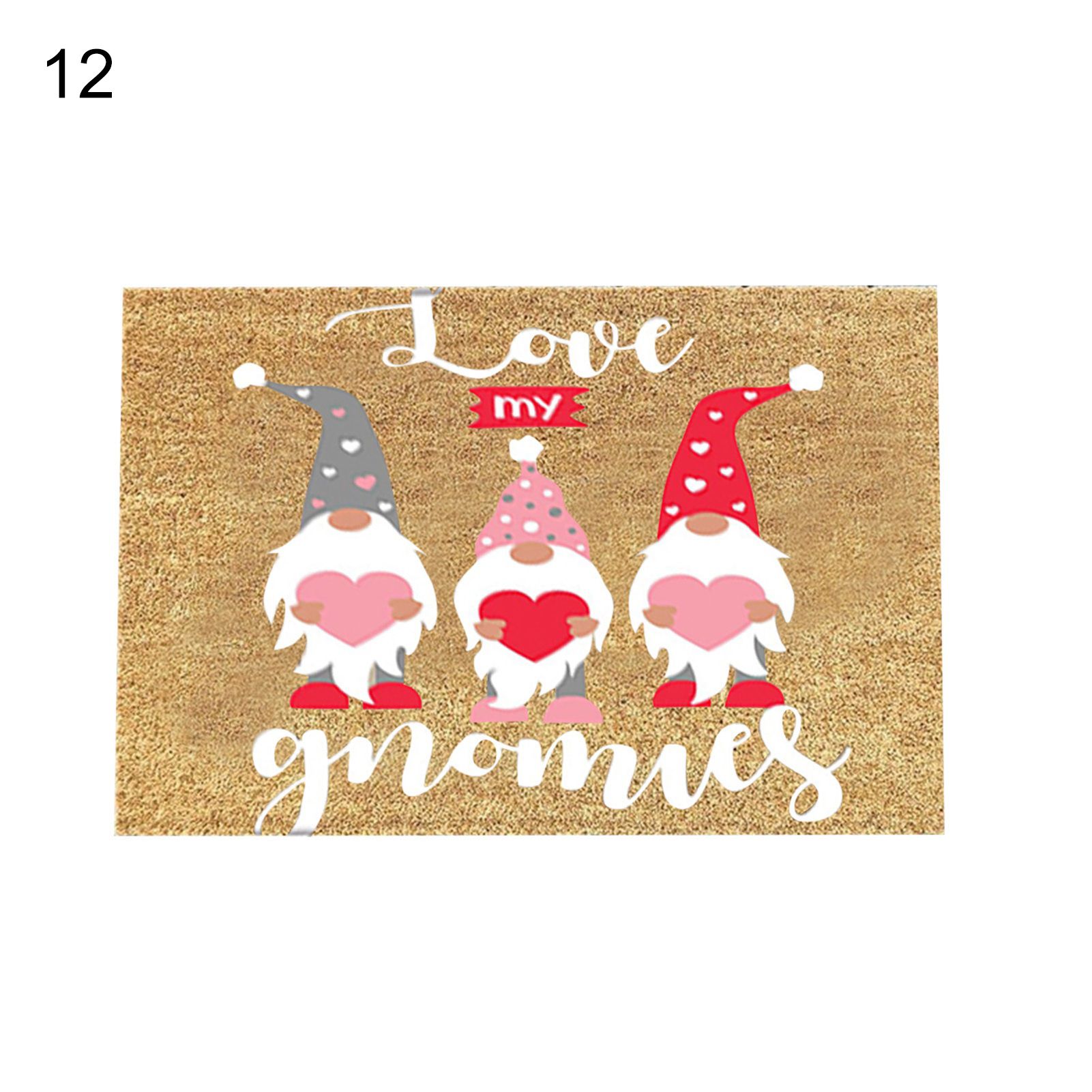 Floor Mat Scratch Resistant Indoor Outdoor Entrance Gnome Carpet