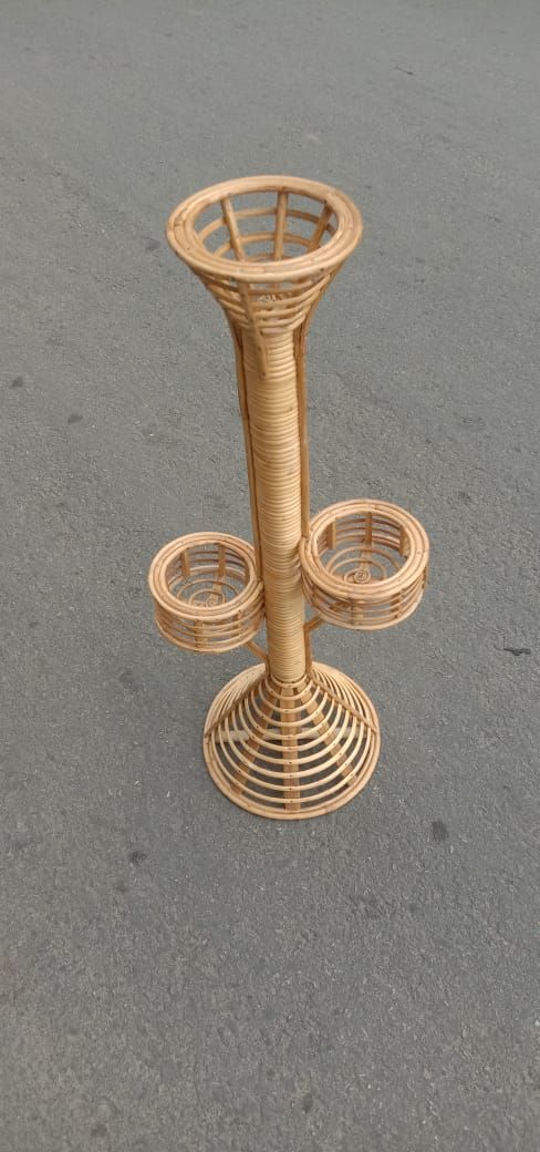 3 in 1 Flower best quality cane made  vases- বেতের তৈরী ফুলদানি একের ভেতর তিন)