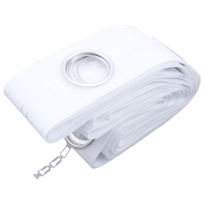 5M Eyelet Curtain Tape 40 Rings Accessories Sewing Silver Curtains Blinds