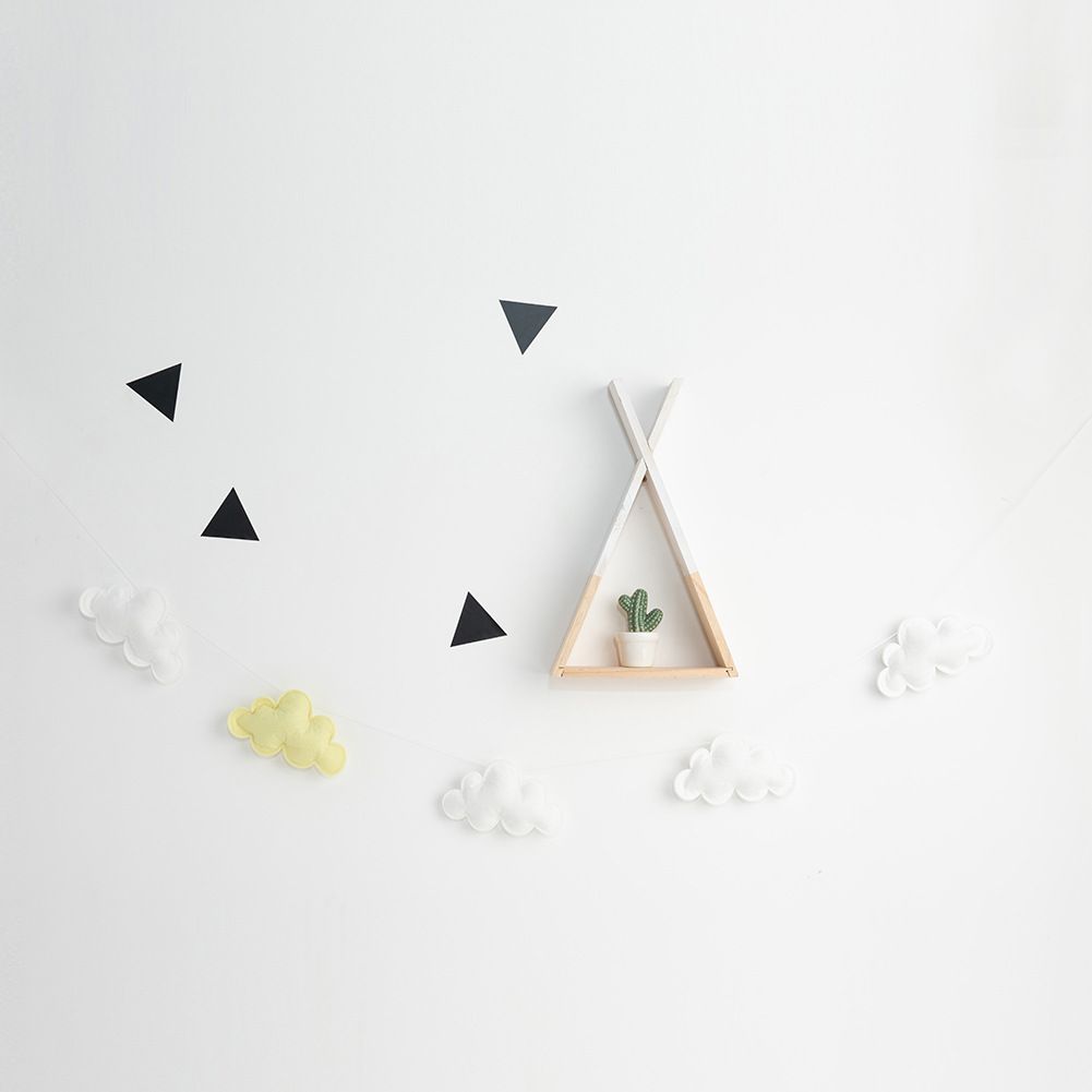 Yfashion Cotton Cloud  Ornaments Wall Decoration For Room ent Bed Curtain Decoration graphy Props specification:White+yellow cloud