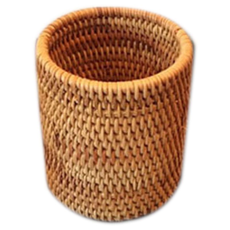 Individual Rattan Chopsticks Tube Shovel Spoons Bucket Dinner Knives Forks Tableware Storage Box Home Storage Baskets Organizer A