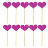 10 Pcs Colorful Glittering Heart Birthday Cake Topper Party Wedding Food Decor