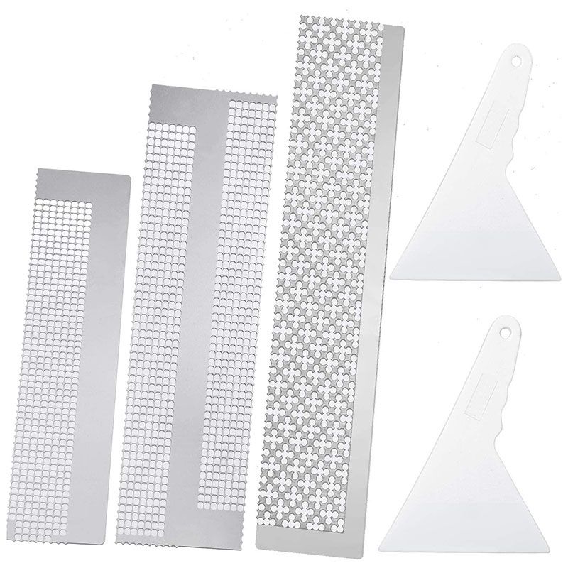 3Pcs Diamond Painting Ruler Diamond Mesh Ruler and 2Pcs Corrector Diamond Painting Tools for 5D DIY Diamond Painting