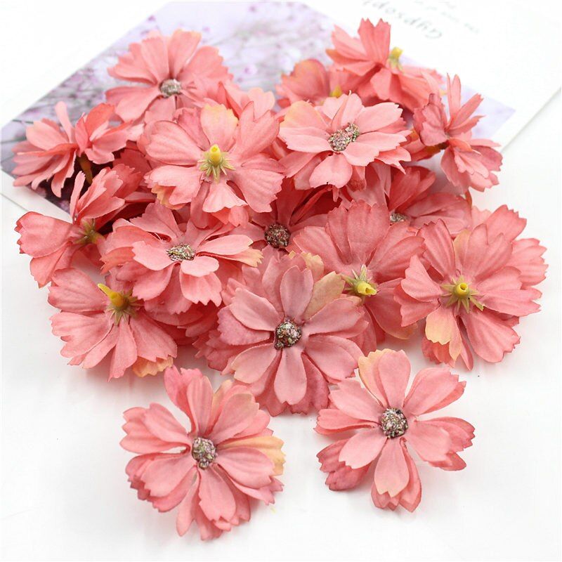 10 pieces of 4.5cm mini stars chrysanthemum fabric artificial flowers wedding party home decoration wedding shoes hat accessorie