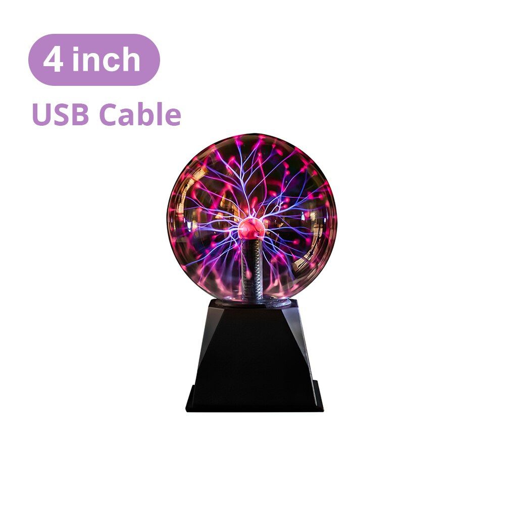 4/Novelty Magic Plasma Ball Light Magic Crystal Sphere Light Table Lights Glass Plasma Lamp Electric Lamp Party Decor