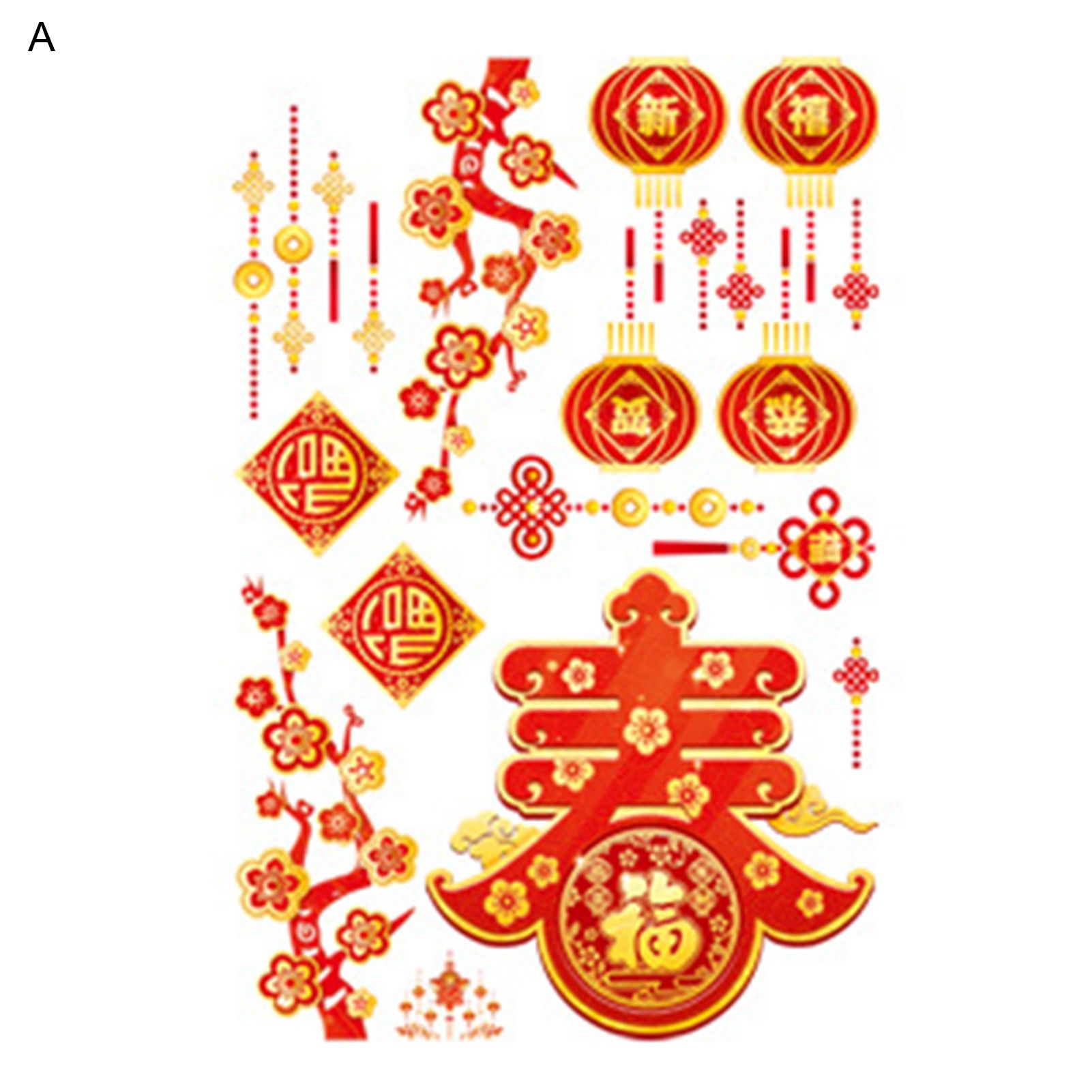 Wall Sticker Auspicious 2022 Cute Cartoon Style Shopwindow Sticker