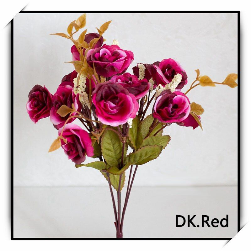 30cm Silk Rose Peony Artificial Flower 14 Heads 7 Buds Silk Fake Flower flores For Home Wedding Decoration Cheap Fake Flower