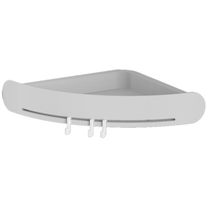 Delicate product Bathroom Triangular Rack Punch-Free Wall-Mounted Shower Shelf Holder Kitchen Storage Rack Organizer Gray