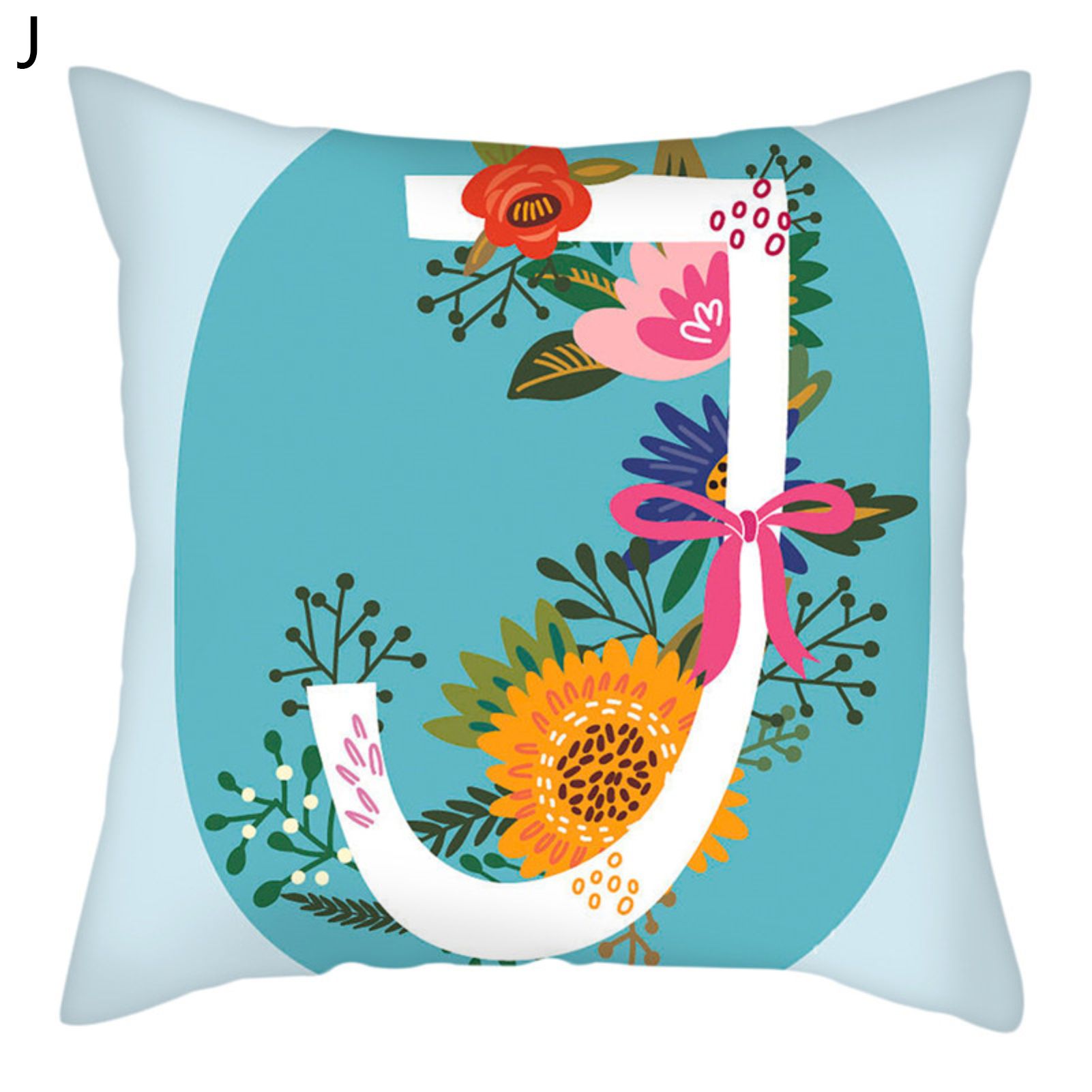 Cushion Slipcover Shrink Resistant Assorted Letter Printed Pillow Case