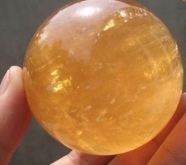 Natural Luck natural citrine quartz crystal sphere ball +stand crystal healing 30mm-35mm wholesale
