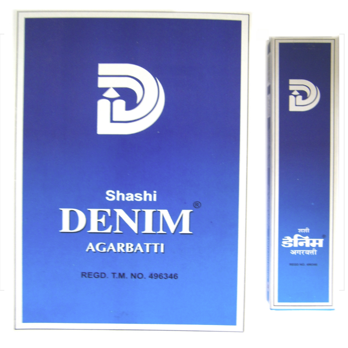 Denim Incense Sticks , 1 Box , 12 Packet  Agarbatti, Shashi's India