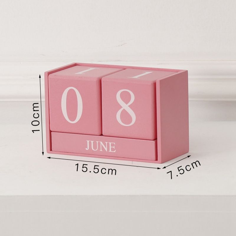 Nordic Wooden Calendar Living Room Decoration Home Decoration Perpetual Calendar Decoration Clothing Store Props Accessories