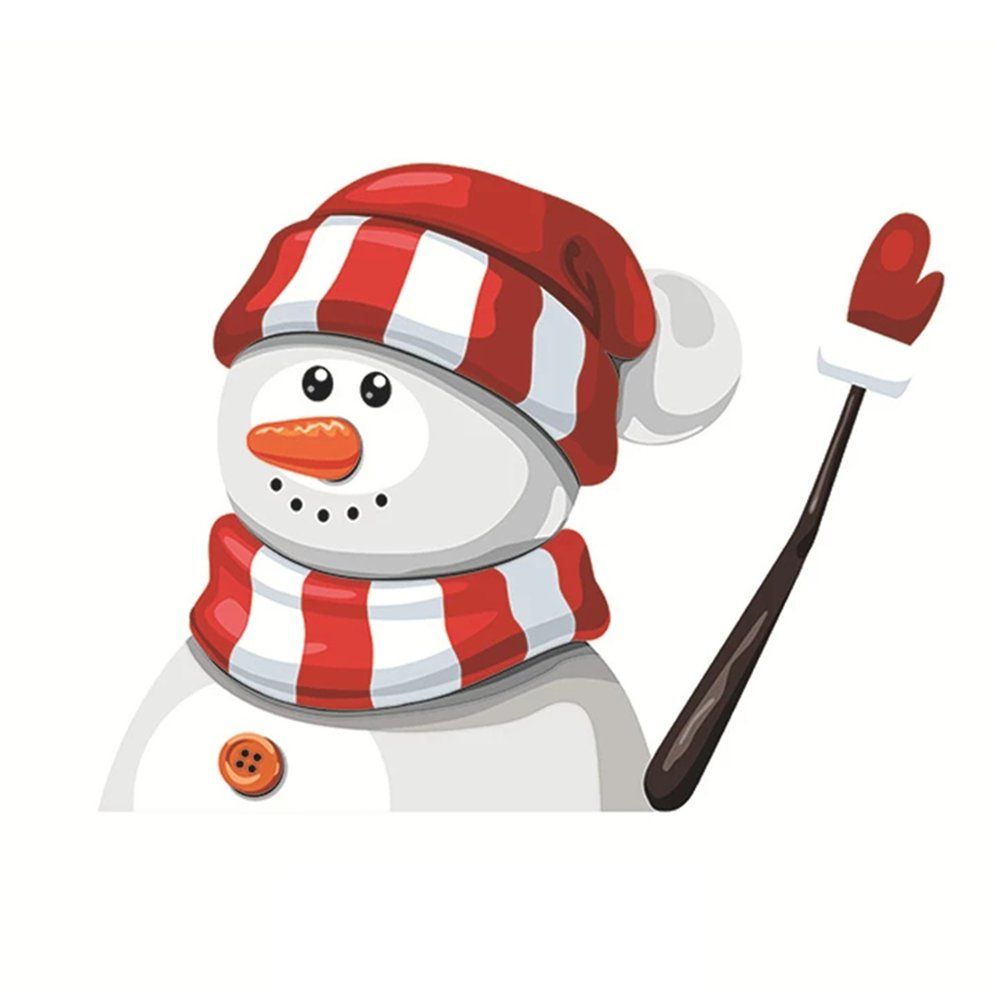Lala Christmas Decoration Santa Claus Waving Car Stickers Styling Window Wiper Decals Rear Windshield Decor