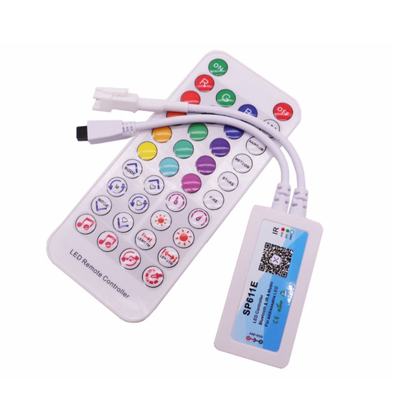 TWEXQNY RGB Smart Music Bluetooth Smart Controller SP611E for WS2812B SK6812 WS2811 Addressable LED RGB Tape Strip
