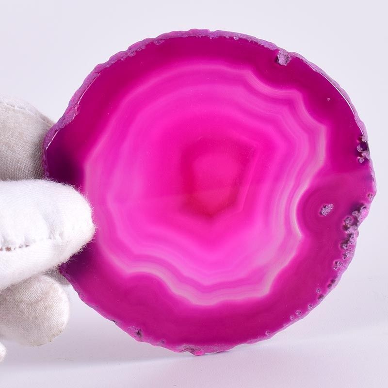 7-9 cm Natural Red Agate Slice Gems Crafts Pad Coaster Cup Mug Glass Hot Beverage Holder Pad Quartz Onyx Stone Mat Decor plates