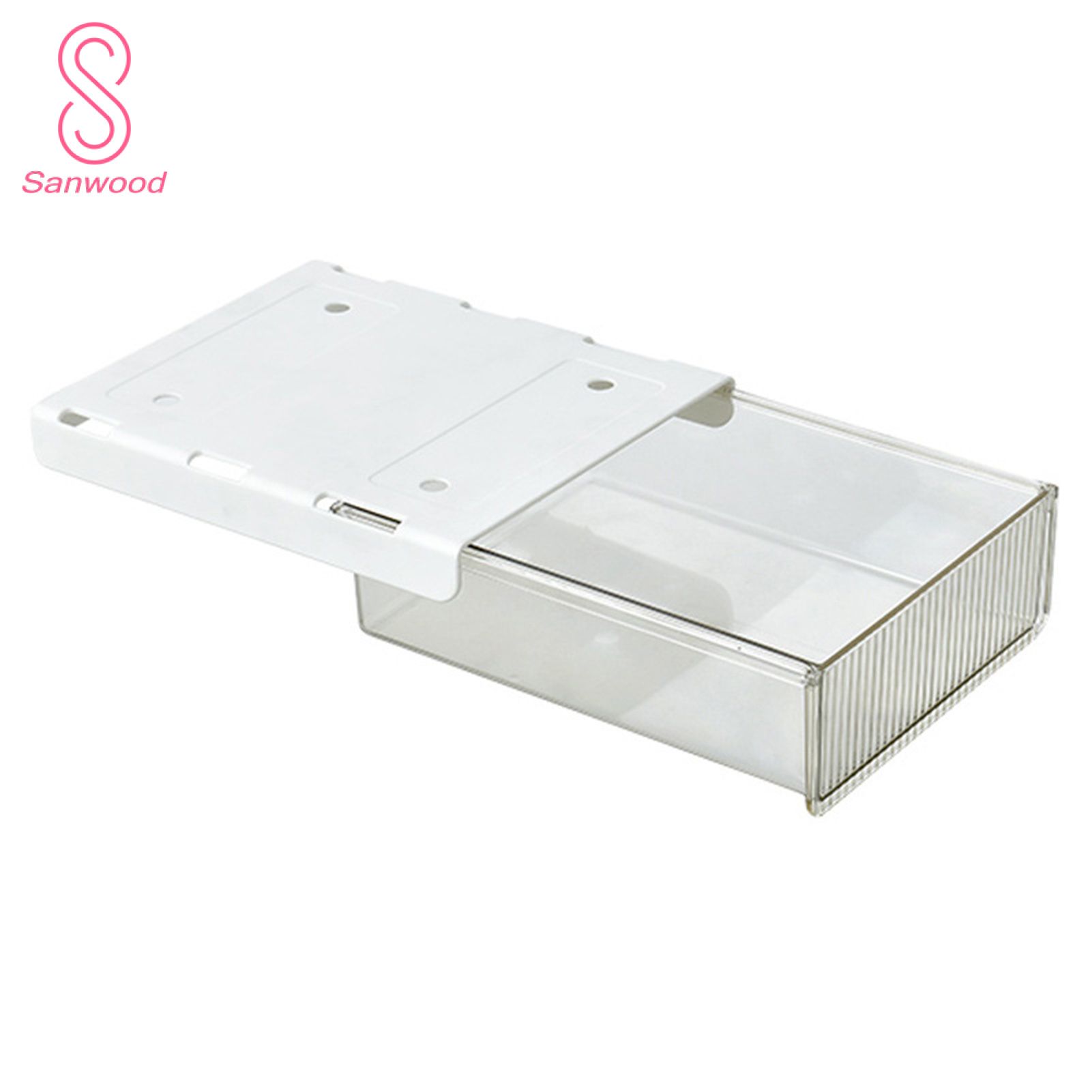 Under Desk Storage Tray Self-Adhesive Smooth Sliding Track Under Desk Storage Tray