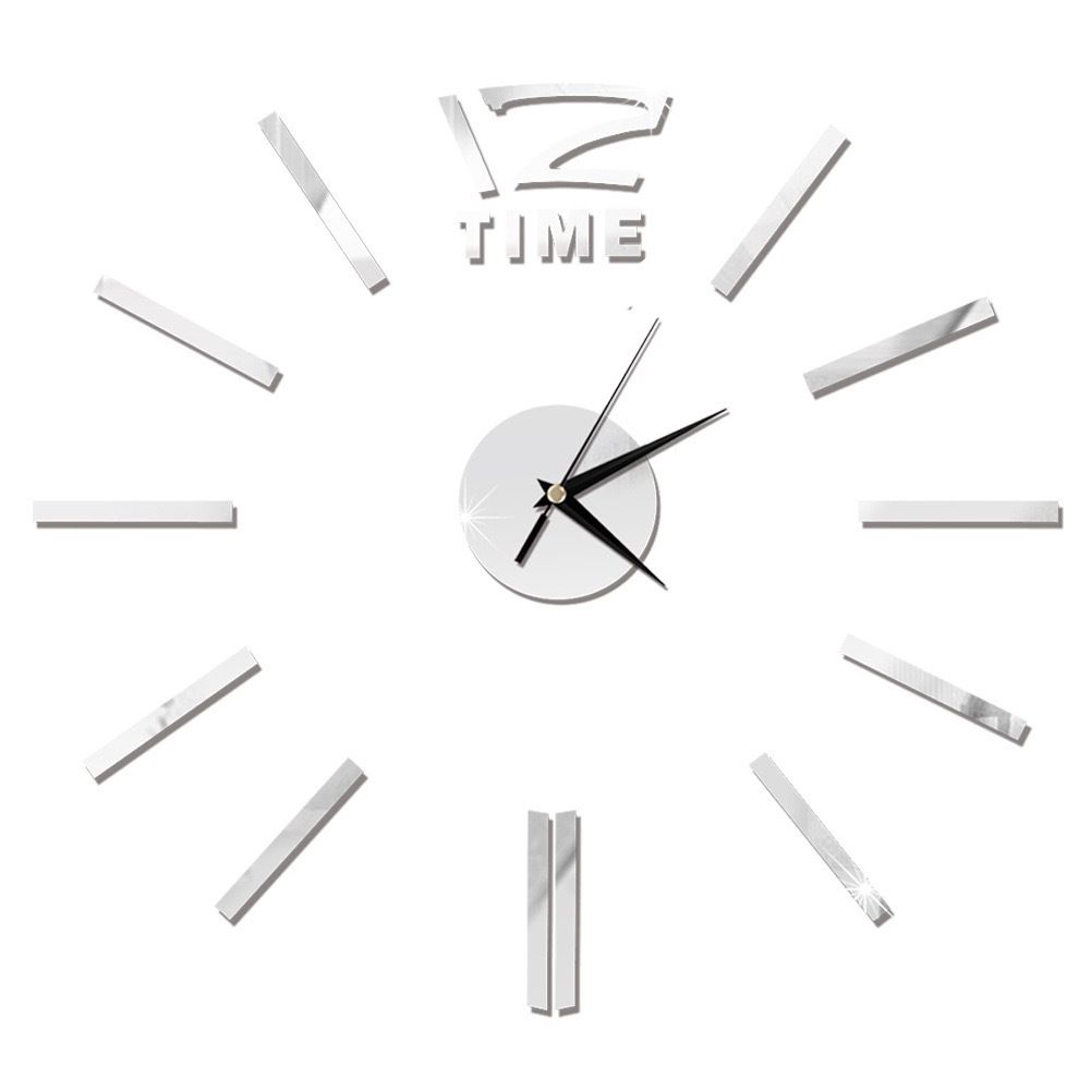 Yfashion Fashion 3D Digital Stripes rror Surface Wall Clock