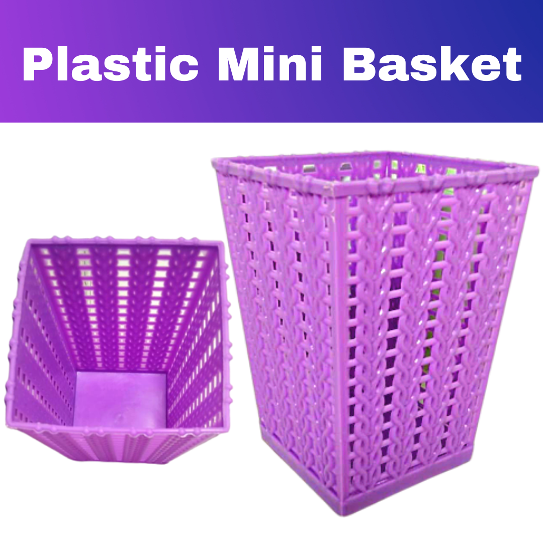 Plastic Mini Bucket for Storing Pen Flowers Spoon and Daily Necessary Commodities