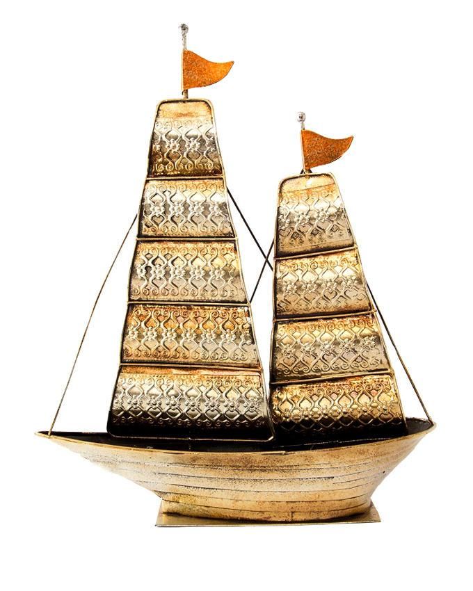 ASB-HN075.1(L) Boat Showpiece  - Golden