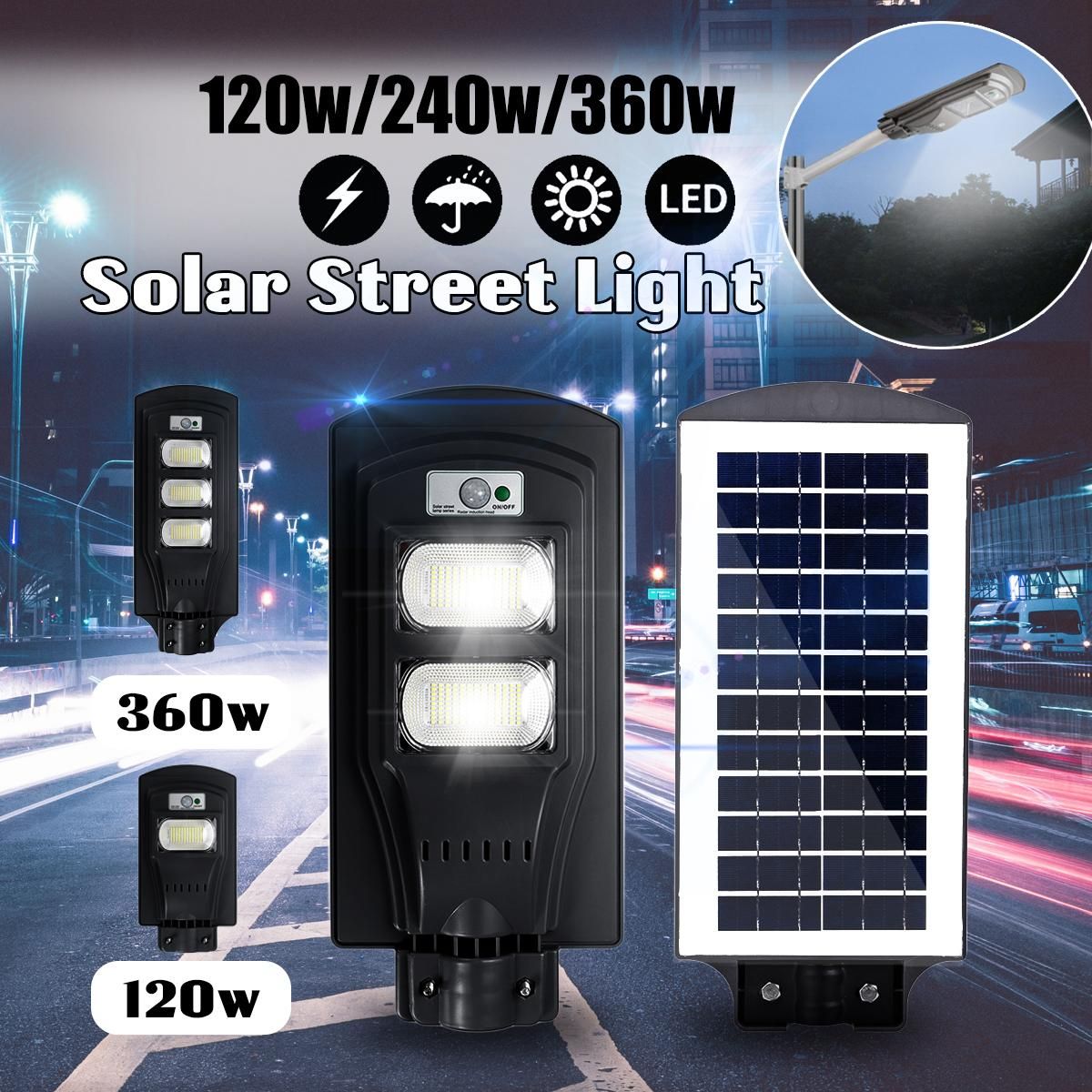 240W Solar Street Light Wall Smart Lamp Light for Outdoor Courtyard Garden Area Flood Light,Waterproof IP65