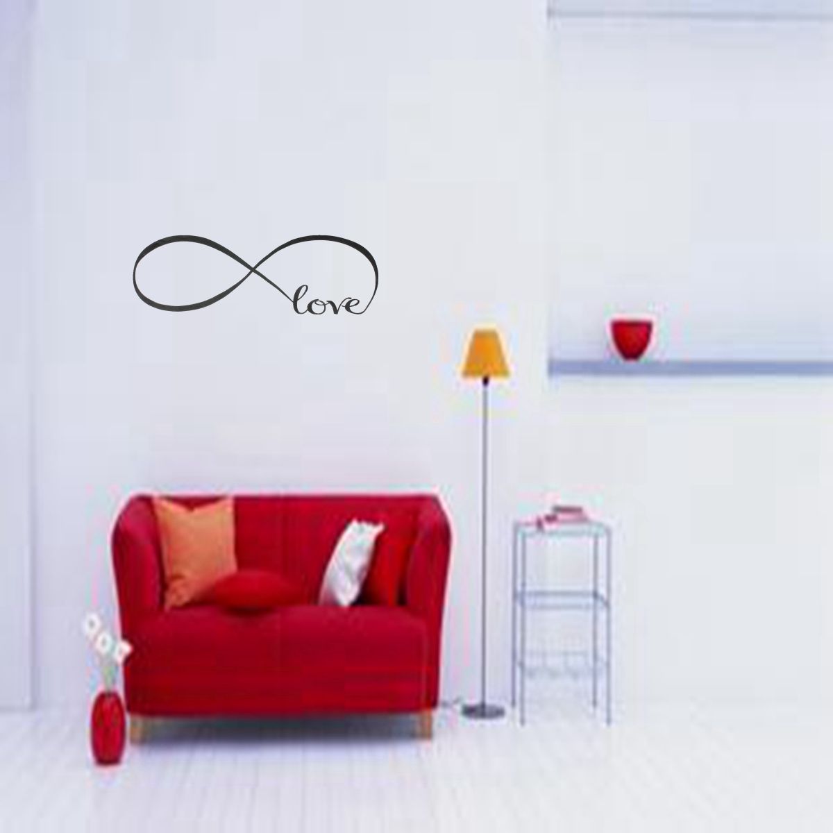 Lamps Love Infinity Vinyl Art Wall Window Decal Sticker Home Decor Lettering Words Bedroom Tool