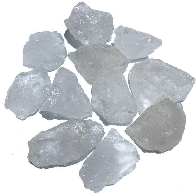 Natural white crystal unpolished aquarium vase and flowerpot decoration geomancy energy demagnetization