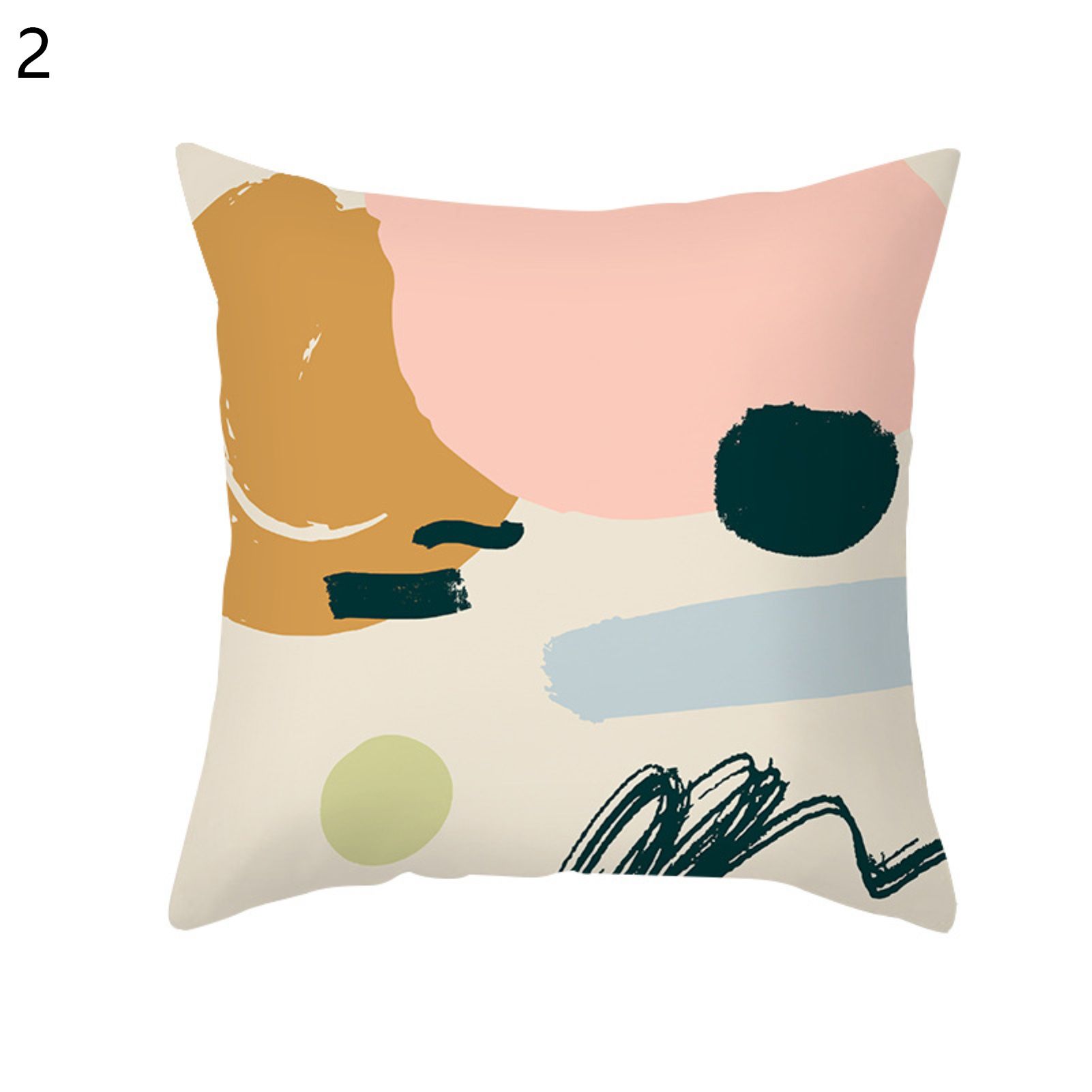 Cushion Cover Soft Touch Colorful Geometric Pted Cushion Sofa Slipcover