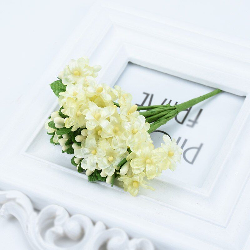 12 pieces Gypsophila stamen vases for home decoration accessories wedding decorative flowers diy gifts box artificial flowers