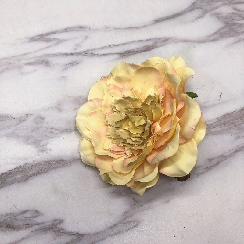 YOOROMER 5PCS Peony Flower Heads Decorative Scrapbooking Artificial Flower For Home Wedding Birthday Party Decoration Supplies
