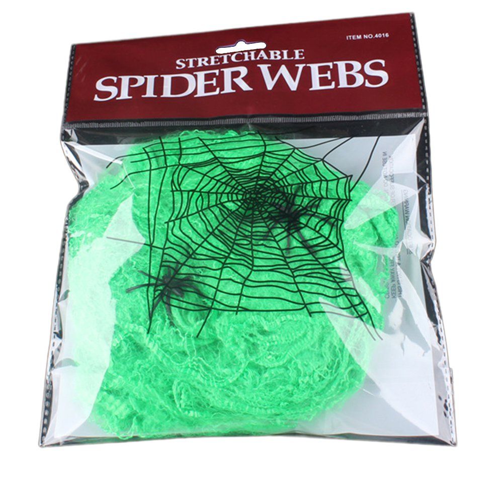 TE Stretchy Spider Web Cobweb With Spider for Bar Haunted House Arranged Decor Halloween Party Decoration Supplies