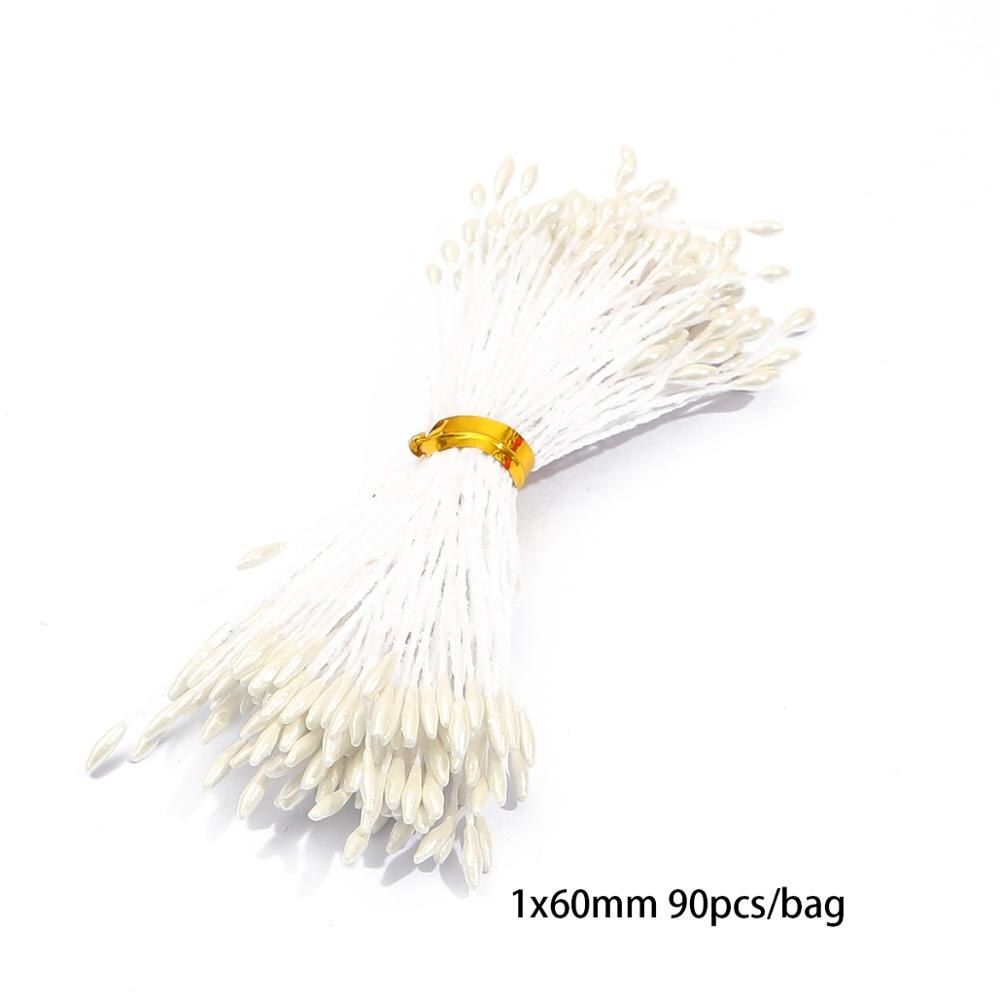 6/10/12/50/60/90/144Pcs White Hybrid Flower Cherry Stamen Berries Bundle DIY Christmas Wedding Cake Gift Box Wreaths Decor